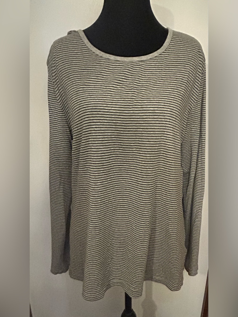 Striped Long Sleeve Pullover - Neutral Tones